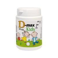 D-max Kids 10 µg Päärynä,  300 tabl. (Vitabalans)