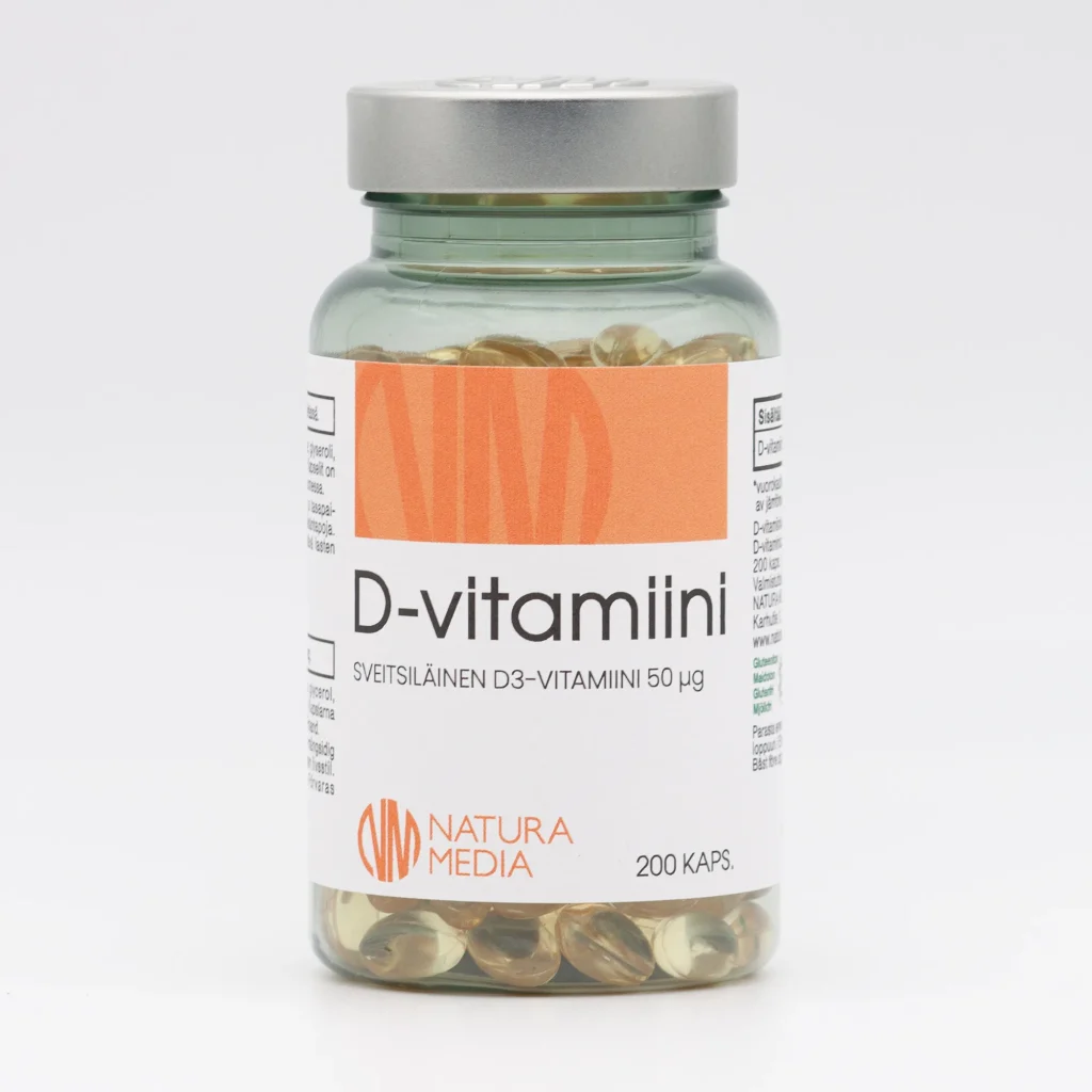 Natura Media D-vitamiini 50 µg, 200 kaps.