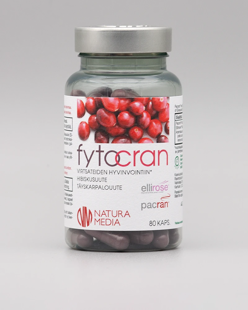 Fytocran karpalokapseli + hibiskus + acerola, 80 kaps. (Natura Media)