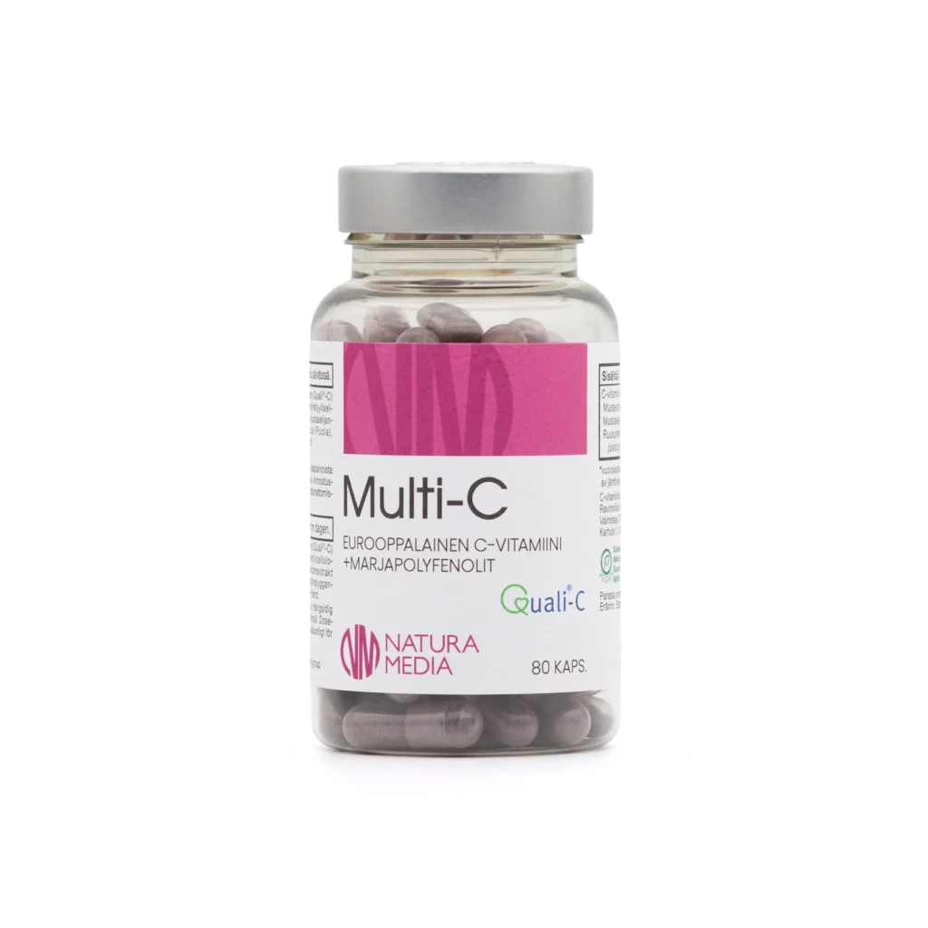 Natura Media Multi-C 200 mg + Marjapolyfenolit, 80 kaps.