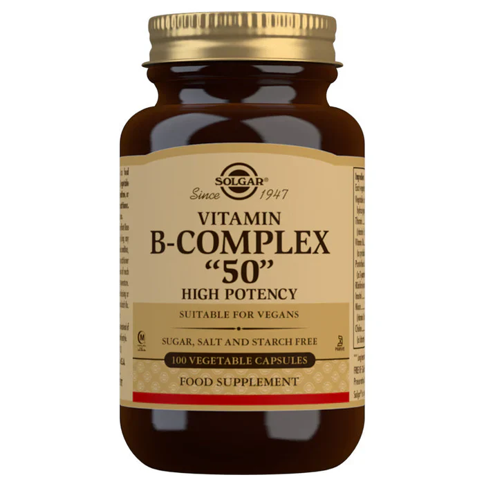 Solgar Vitamin B-complex “50” – Vahva B-vitamiini, 100 kaps.