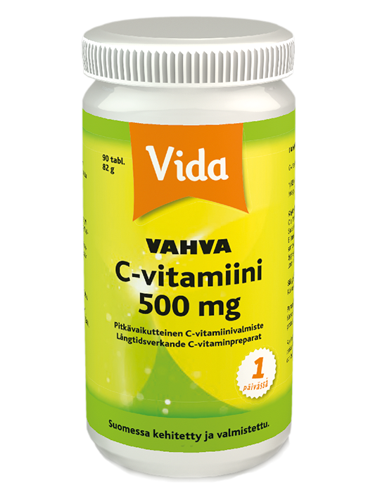 Sanasol vahva c-vitamiini 500. Super d vitamiini. B 5 vitamiini. Karnosiini 400mg + e-vitamiini vida.